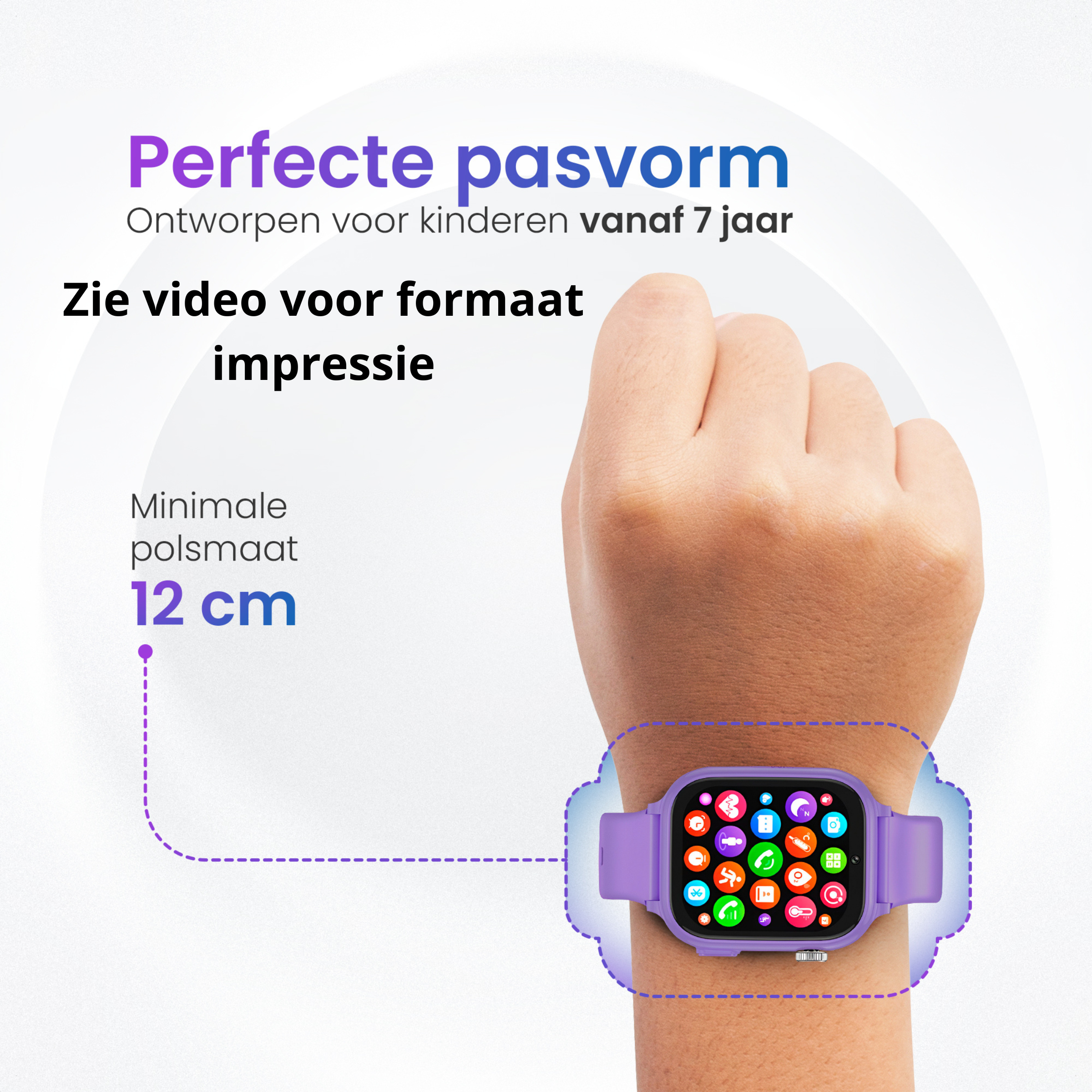 GPS Horloge Pro 2.0 - Paars/Zwart - Smartwatch