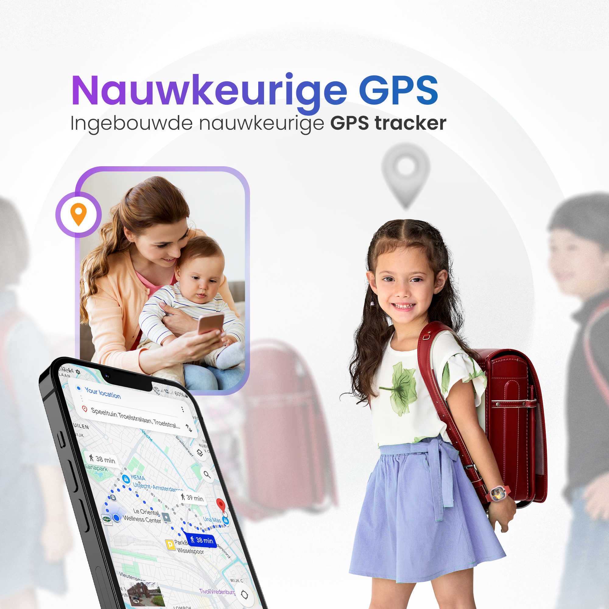 GPS Horloge Pro X - Rood - Smartwatch Kinderen