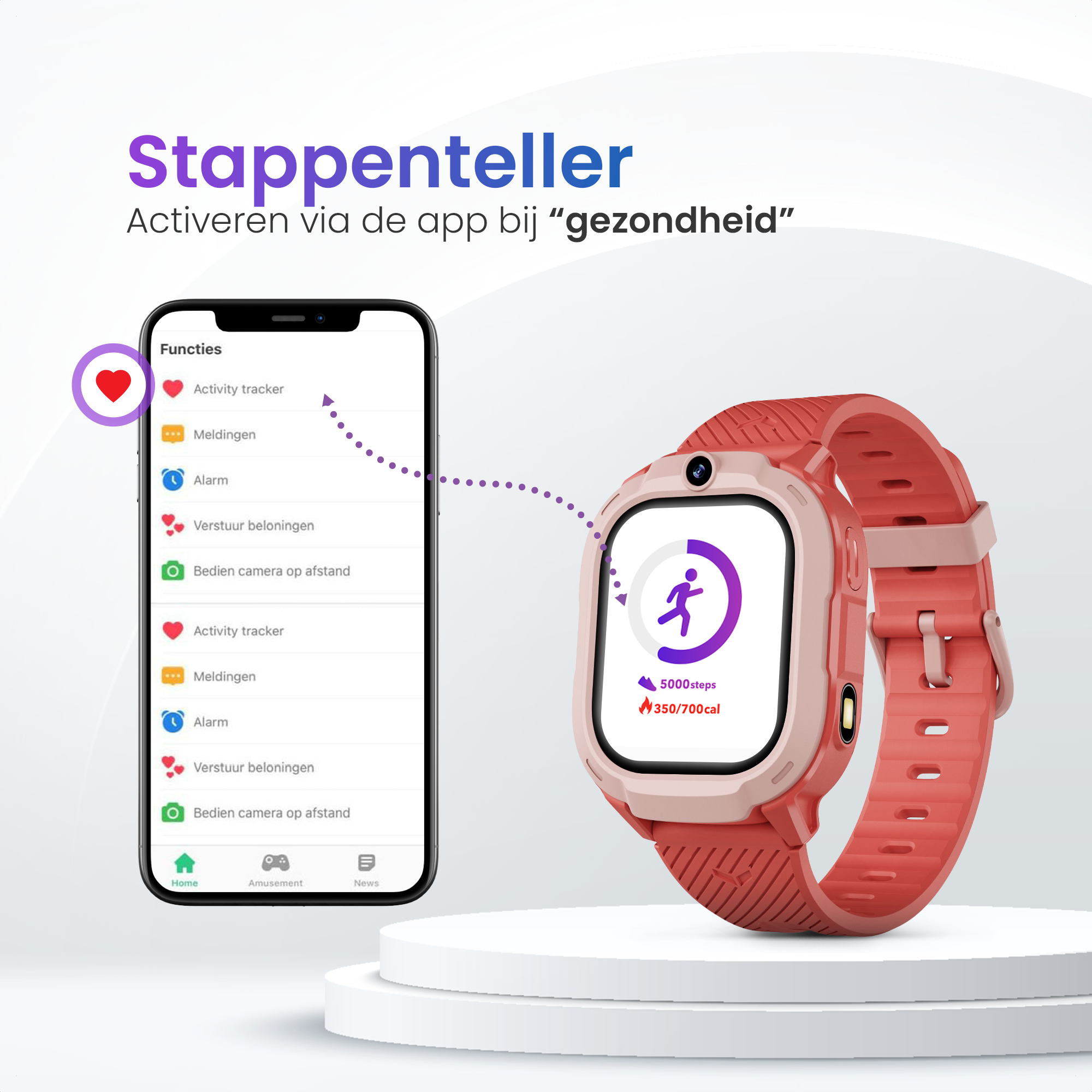 GPS Horloge Pro X - Rood - Smartwatch Kinderen