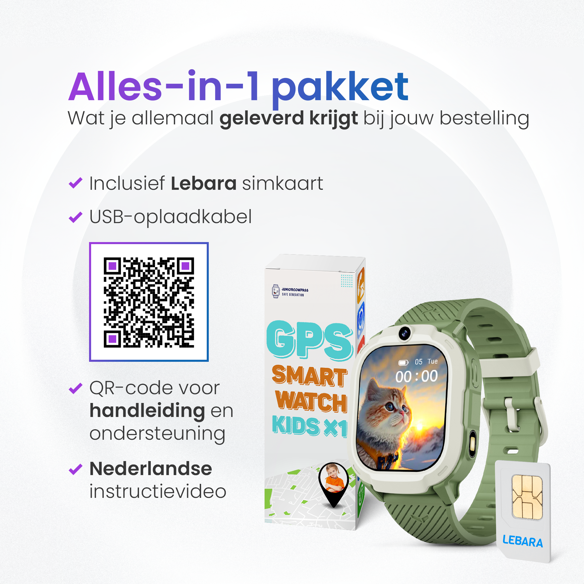 GPS Horloge Pro X - Groen - Smartwatch Kinderen