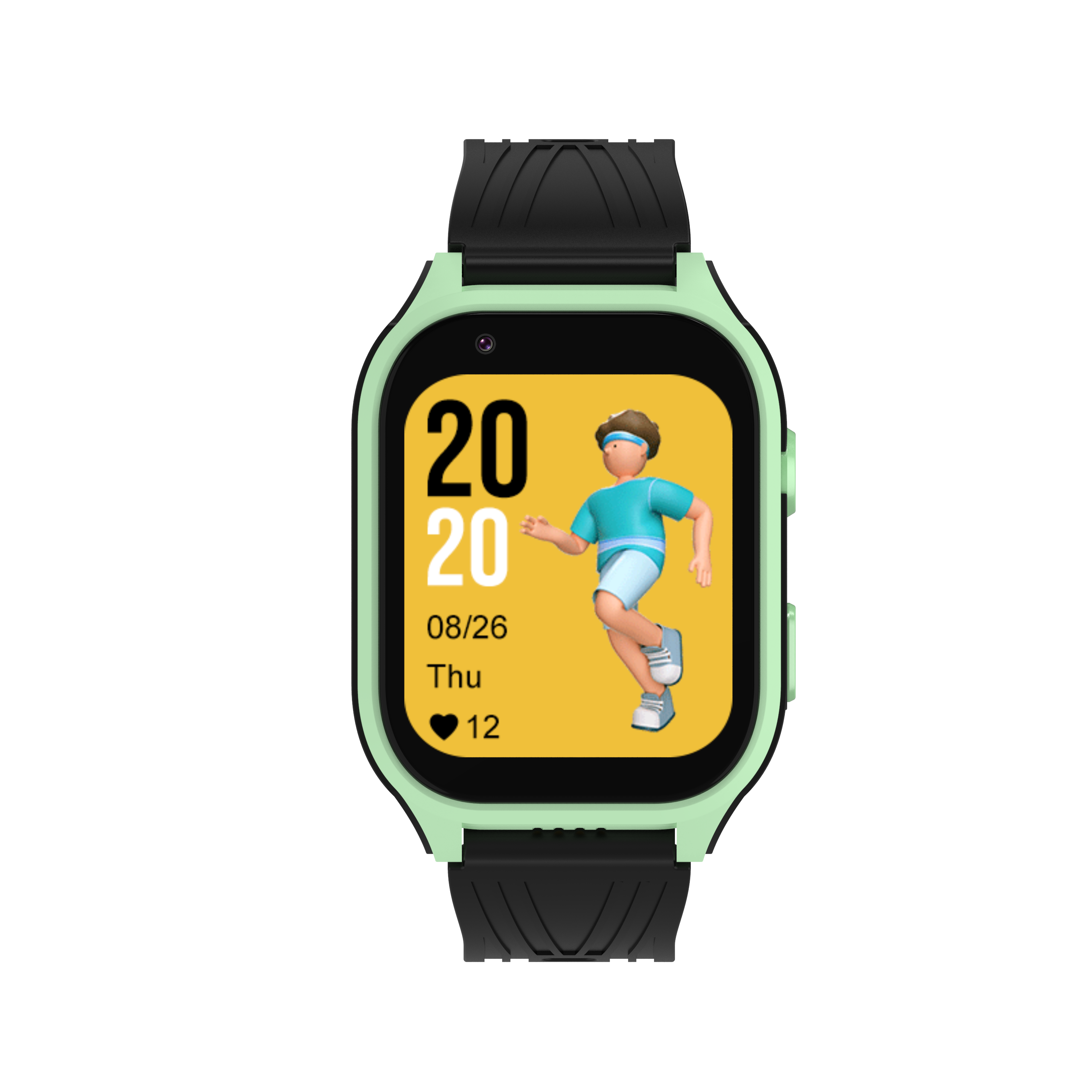 GPS Horloge Deluxe - Zwart/Groen - GLOW IN THE DARK - Kinder Smartwatch