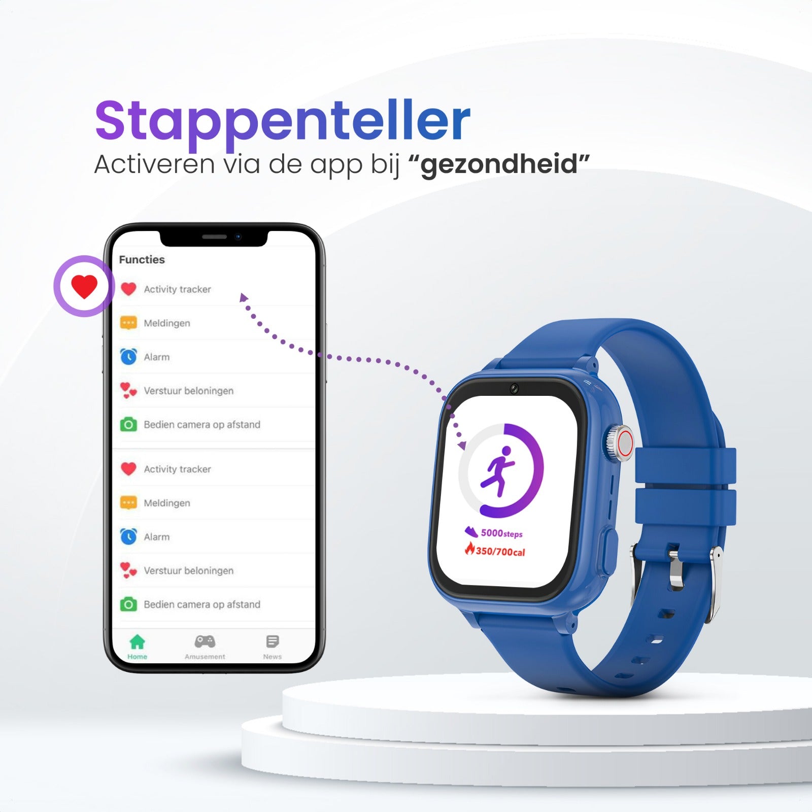 GPS Horloge Pro 2.0 - Blauw - Smartwatch