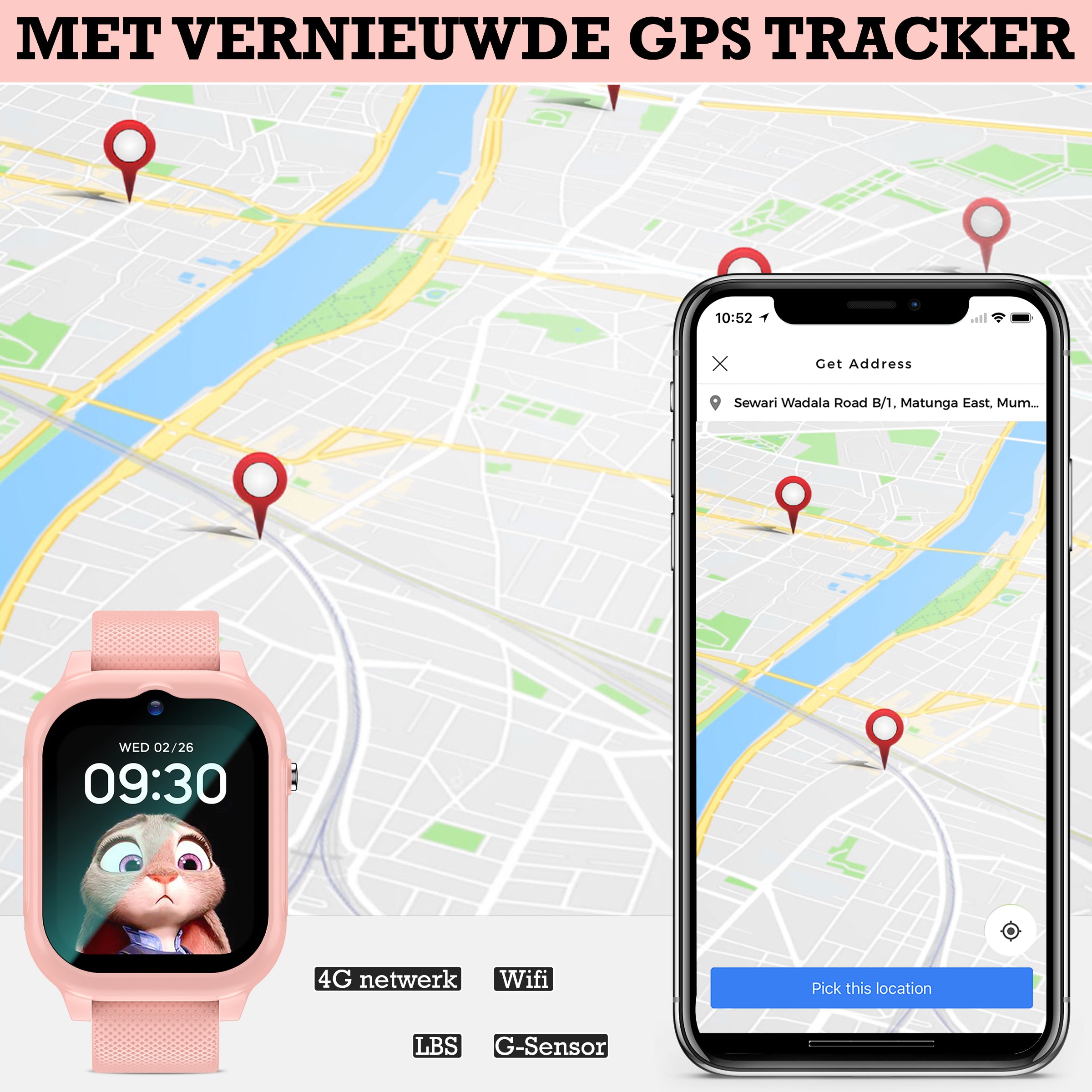GPS Watch Pro - Roze