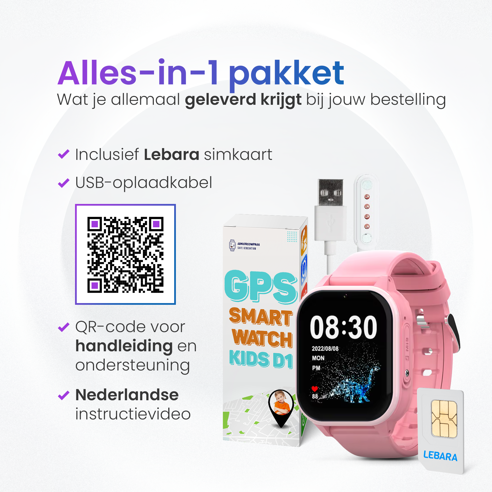 GPS Horloge PRO Plus - Roze - Smartwatch