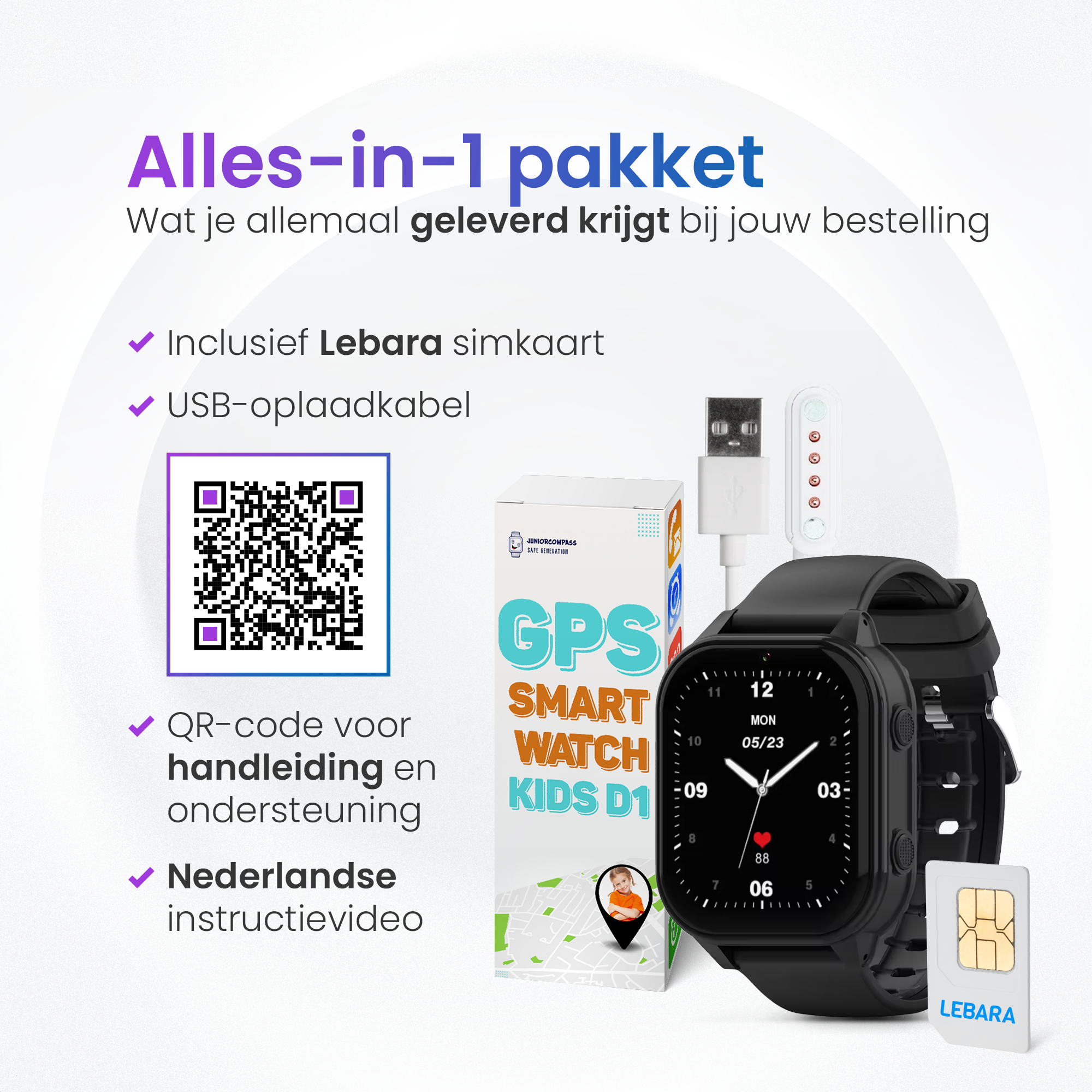 GPS Watch PRO Plus - Zwart